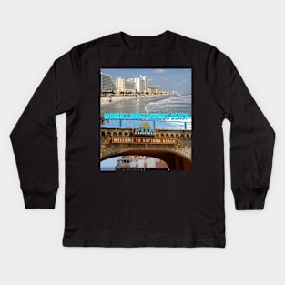 Daytona Beach Florida poster /post card Kids Long Sleeve T-Shirt